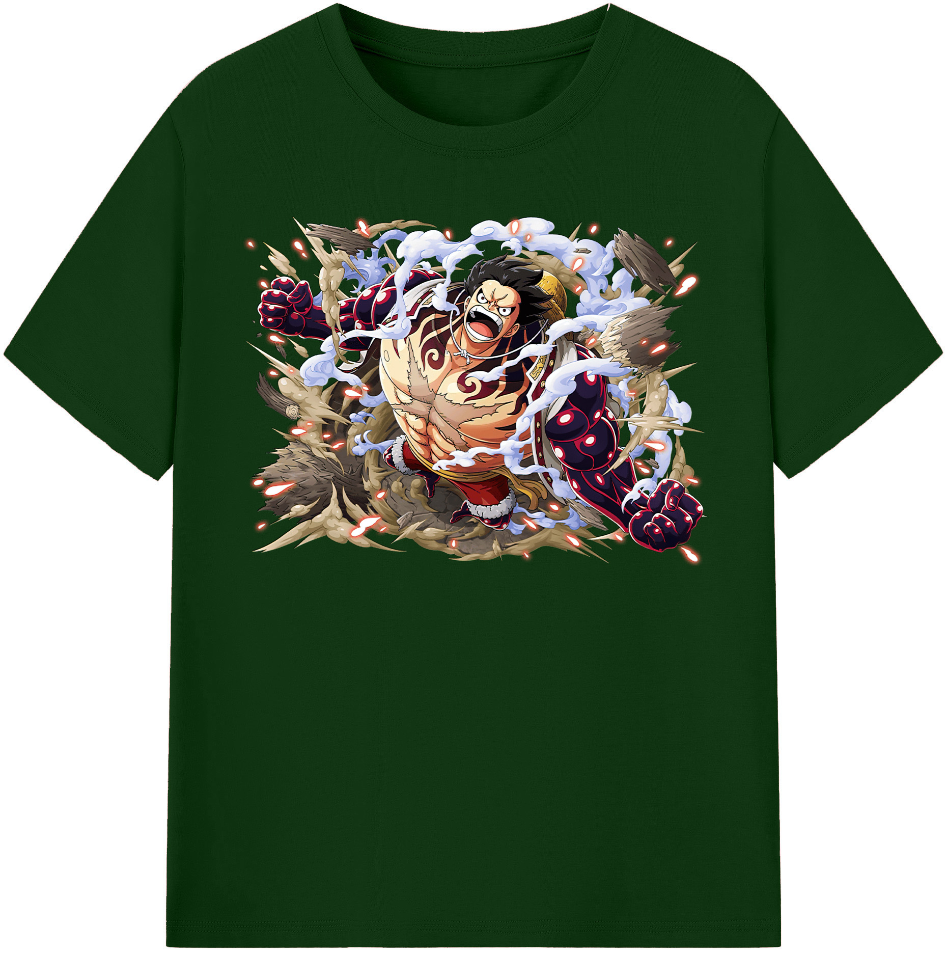ワンピース モンキー・D・ルフィ ONE PIECE Monkey D. Luffy 綿100％半袖Tシャツ（フロントプリント）